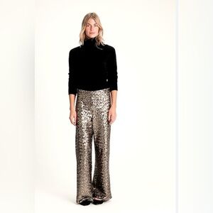 Banana Republic Black and Gold Sequin Pants